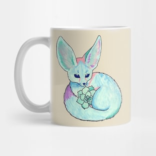 Fennec Fox with Succulent Mug